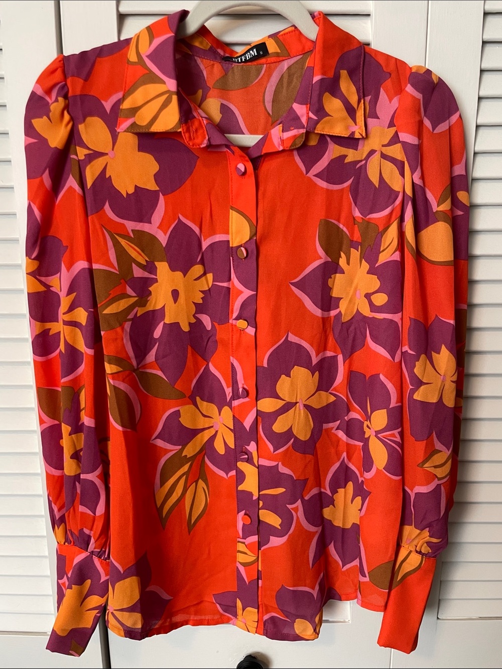 BTFBM Floral Button Up Blouse